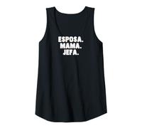 Women's Spanish Español Madre Esposa Mama Jefa Womens Wife Mom Boss Tank Top