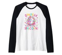 Womens-Sparkle Like A Unicorn Cute Unicorn Lover Magical Raglan Baseball Tee