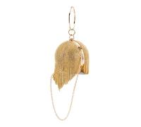Womens Sparkling Crystal Fringed Ball Shape Evening Clutch Bag