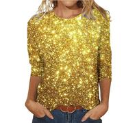 Womens Sparkly Tops Sequin Top for Women Sparkle Shirt Sparkly Long Sleeve Top Birthday Dresses for Women Gold Shirts for Women Dressy