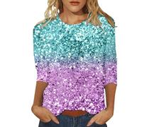 Womens Sparkly Tops UK Glitter Top Black Sequin for Women Ladies Women's Crew Neck Sequins Cap Sleeves Sparkle Vest Elegant Twist Front Shimmer Party Club Blouses Evening Pink