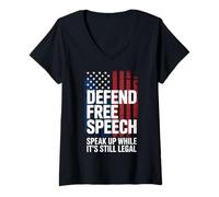 Womens Speak Up While It’s Still Legal Human Freedom Rights Justice V-Neck T-Shirt