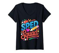 Women's SPED Team Special Education Teachers V-Neck T-Shirt
