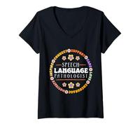 Women's Speech Language Pathologist Support Speech Therapist V-Neck T-Shirt