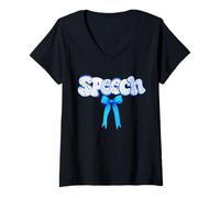 Women's Speech Language Therapist SLP Speech Language Pathologist V-Neck T-Shirt