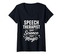 Women's Speech Therapist Part Science Part Magic V-Neck T-Shirt