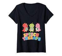 Women's Speech Therapy Dinosaur Speeh Language Pathology V-Neck T-Shirt