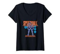 Womens Speedball 2 Brutal Deluxe No Unsportsmanlike Conduct Retro V-Neck T-Shirt