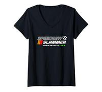 Womens Speedway Slammer - Home of The Last Lap V-Neck T-Shirt