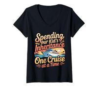 Women's Spending Our Kid's Inheritance One Cruise At A Time - V-Neck T-Shirt