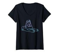 Women's Sphinx Egypt Mythology Goddess Queen Symbolism V-Neck T-Shirt