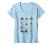 Women's Spider Species Illustration V-Neck T-Shirt