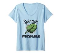 Women's Spinach Whisperer Vegetable Gardener Plants V-Neck T-Shirt