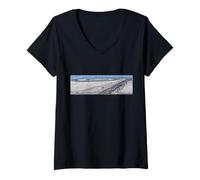 Womens Spiral Jetty V-Neck T-Shirt