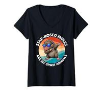 Women's Spirit Animal Star-Nosed Mole V-Neck T-Shirt