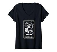 Women's Spiritual Dad Coffee Dad The Tired Father V-Neck T-Shirt