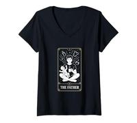 Women's Spiritual Dad Coffee Dad The Tired Father V-Neck T-Shirt