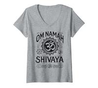 Women's Spiritual Om Namah Shivaya Meditation Mantra Chakra V-Neck T-Shirt