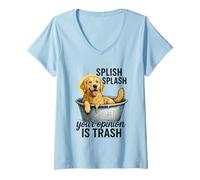 Womens Splish Splash Your Opinion Is Trash V-Neck T-Shirt