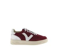 Women's split leather contrast sneakers Victoria Seul Rouge 38