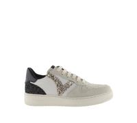Women's split leather effect sneakers with sequins Victoria Madrid Gris 36