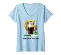 Women's Split The G Legend Status 50% Loaded St Paddy's Day Shamrock V-Neck T-Shirt