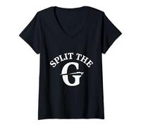 Women's Split The G Shirt G Challenge Meme St Patricks Day 2026 V-Neck T-Shirt