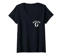 Women's Split The G Shirt Women Funny Irish St Patricks Day V-Neck T-Shirt
