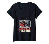 Womens Spoiler Alert It’s Bacterial Microbiologist V-Neck T-Shirt