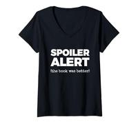 Womens Spoiler Alert (The Book was Better) V-Neck T-Shirt