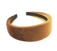 Womens Sponge Puffy Thick Wide Slightly Padded Velvet Formal Boho Vintage Evening Fancy Headband Alice Band,Hair Accessories Hairband For Christmas Birthday Wedding Guest Bridesmaid Party (Brown)