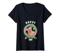 Womens Spongebob Squarepants Happy St. Patrick's Day V-Neck T-Shirt