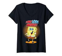 Women's Spongebob Squarepants I only Look Innocent! V-Neck T-Shirt