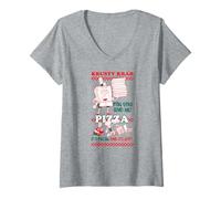 Womens Spongebob Squarepants Krusty Krab Pizza for You and Me! V-Neck T-Shirt
