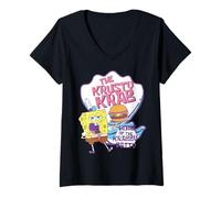 Women's Spongebob Squarepants Pastel Krusty Krab V-Neck T-Shirt