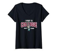 Womens Spongebob Squarepants Plankton I Went to College V-Neck T-Shirt