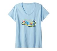 Womens Spongebob Squarepants Pro Wave Rider Surfing 90s Comic Gifts V-Neck T-Shirt