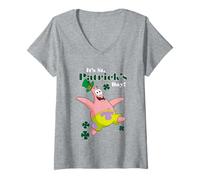 Women's Spongebob Squarepants St. Patrick's Day Patrick Star V-Neck T-Shirt
