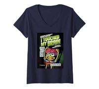 Womens Spongebob Squarepants Touched My Brain V-Neck T-Shirt
