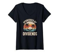 Women's Sponsored By Dividends Stock Trading Life V-Neck T-Shirt