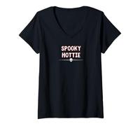 Womens Spooky Hottie - Goth Gifts for Girlfriend or Wife V-Neck T-Shirt