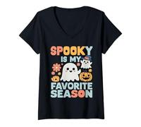 Womens Spooky is My Favorite Season V-Neck T-Shirt