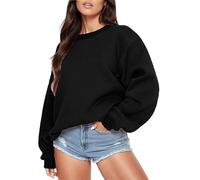 Women's Sport Sweatshirt without Hood Large Size Round Neck Pullover Top Long Sleeve Casual Top Solid Color Basic Loose Autumn and Winter for Jogging, Bodybuilding, Fitness, Gym
