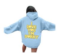 Womens Sport Workou Hoodies Casual Hooded Cute Soft Pullover Outfits for Teens Essential Sweatshirts Pullover Hoodies Y2K Country Tops Fashion Aesthetic Funny Western Goth Vintage Light Blue