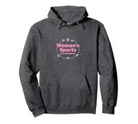 Women's Sports Are Just Sports: Equality Message Pullover Hoodie, Adult Unisex, Dark Heather Grey, L