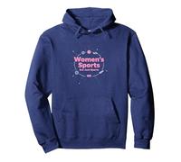 Women's Sports Are Just Sports: Equality Message Pullover Hoodie, Adult Unisex, Navy, S