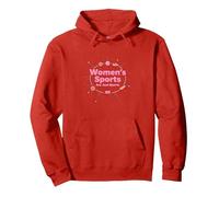 Women's Sports Are Just Sports: Equality Message Pullover Hoodie, Adult Unisex, Red, XL