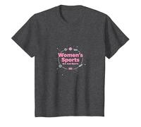Women's Sports are Just Sports: Equality Message T-Shirt, Kids, Dark Heather Grey, 12 Years