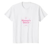 Women's Sports are Just Sports: Equality Message T-Shirt, Kids, White, 10 Years