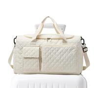 Women's Sports Bag - Large Capacity Duffel Overnight | Travel Bag with Widened Straps and Dry Separation, Lightweight Carry for Towels, Clothes, Fitness and, beige, Please refer to the description